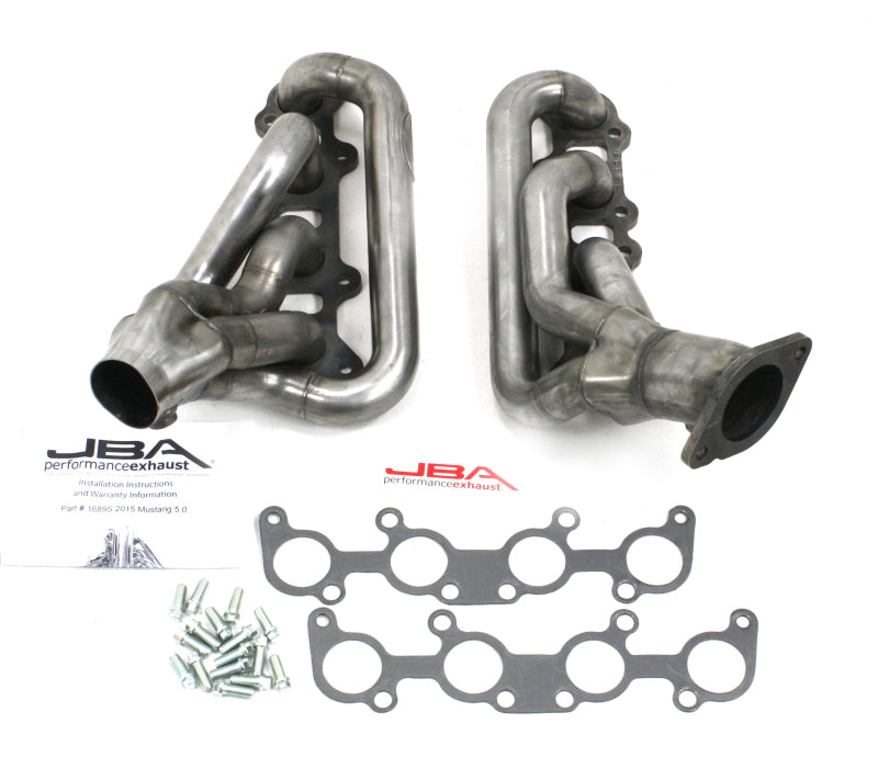 JBA 1689S | 15-20 FORD MUSTANG 5.0L COYOTE 1-3/4IN PRIMARY RAW 409SS CAT4WARD HEADER; 2015-2020 - eliteracefab.com