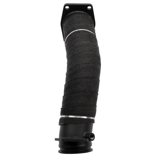 Wehrli WCF100129 3.5 inch downpipe black ceramic coated L5P Duramax heat wrapped