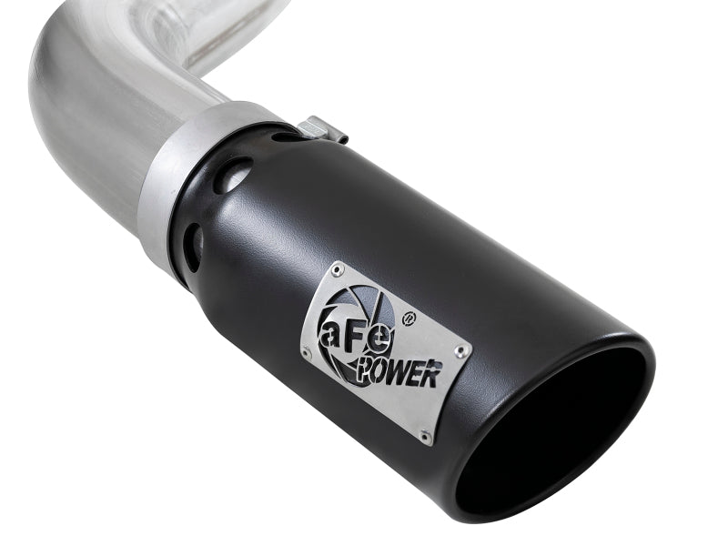 aFe Large Bore-HD 4in 409 SS DPF-Back Exh 18-19 Ford F-150 V6-3.0L (td) w/ Black Tip aFe