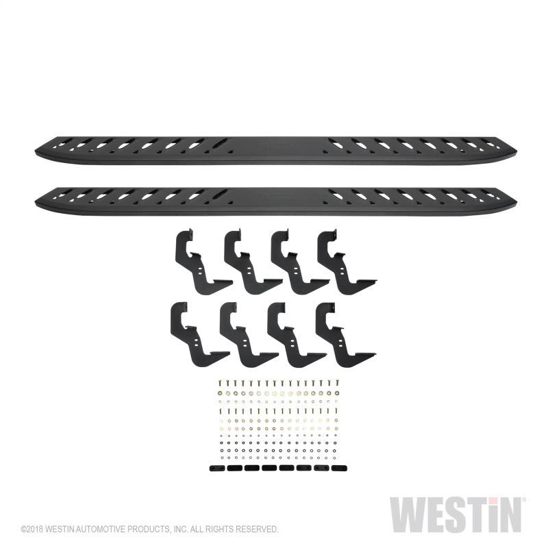 Westin 2019 Chevrolet Silverado/Sierra 1500 Crew Cab Thrasher Running Boards - Textured Black - eliteracefab.com