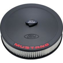 Load image into Gallery viewer, Ford Racing Air Cleaner Kit - Black Crinkle Finish w/ Red Mustang Emblem