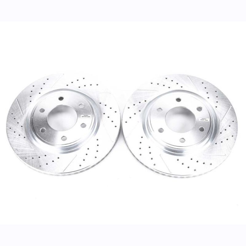 Power Stop 08-10 Infiniti QX56 Front Evolution Drilled & Slotted Rotors - Pair - eliteracefab.com