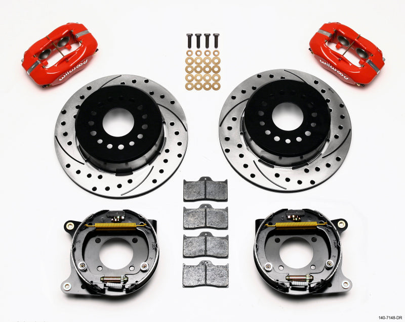 Wilwood Forged Dynalite P/S Park Brake Kit Drilled Red 93-97 Camaro/Firebird Wilwood