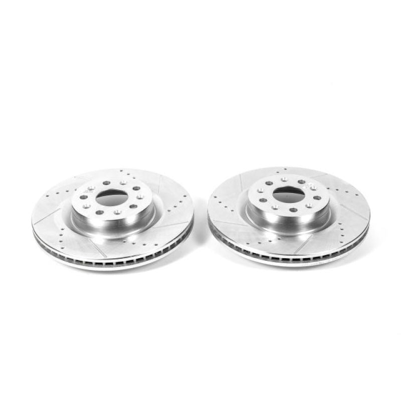 Power Stop 16-19 Cadillac CT6 Front Evolution Drilled & Slotted Rotors - Pair - eliteracefab.com