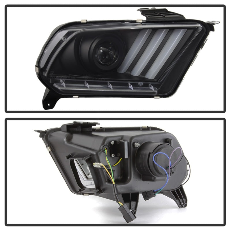 Spyder Ford Mustang 10-13 Projector Headlights - HID Model Only - Black PRO-YD-FM2010V2-HID-BK - eliteracefab.com