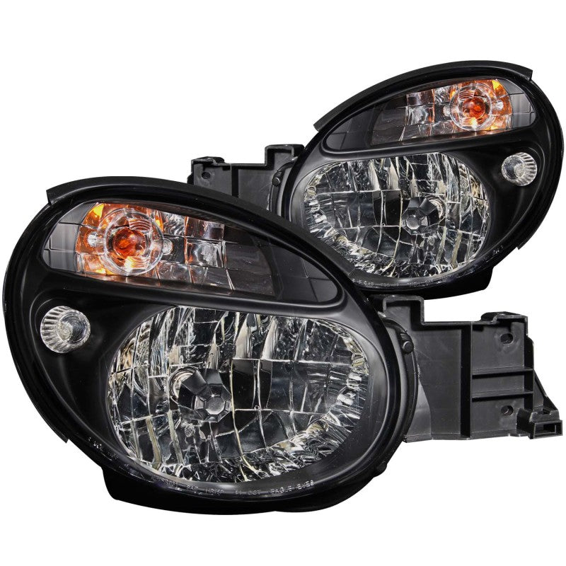 ANZO USA Subaru Impreza Crystal Headlights Black; 2002-2003 - eliteracefab.com