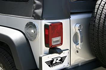 Rampage 1997-2006 Jeep Wrangler(TJ) Billet Style Gas Cover - Polished - eliteracefab.com