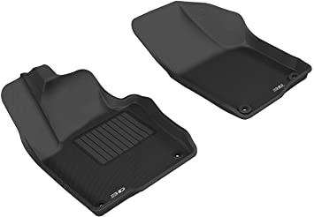 3D MAXpider 2011-2018 Volkswagen Jetta Sedan Kagu 1st Row Floormat - Black - eliteracefab.com