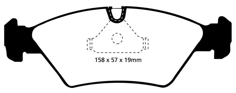 EBC 87-91 BMW M3 2.3 (E30) Yellowstuff Front Brake Pads - eliteracefab.com