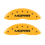 MGP 4 Caliper Covers Engraved Front & Rear Mopar Yellow Finish Black Char 2005 Chrysler Crossfire