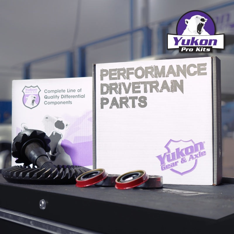 Yukon 8.5in GM 3.73 Rear Ring & Pinion Install Kit Axle Bearings 1.78in Case Journal Yukon Gear & Axle