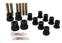 Load image into Gallery viewer, Energy Suspension 73-87 GM Denali XL/SUburban/Yukon XL 4WD Black Front Leaf Spring Bushing Set