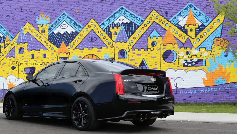 Corsa 16-18 Cadillac ATS-V 3.6T 4in Black Sport Axle-Back Exhaust CORSA Performance