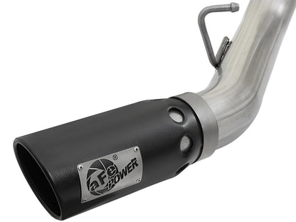 aFe ATLAS 4in DPF-Back Alum Steel Exhaust System w/Dual Exit Black Tip 2017 GM Duramax 6.6L (td) aFe