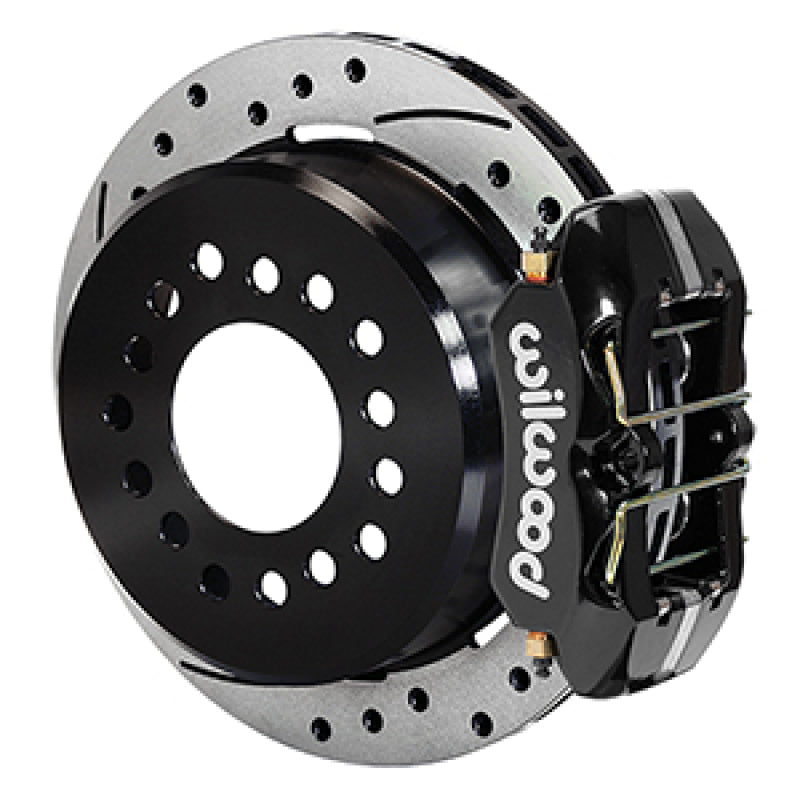 Wilwood Dynapro 12 Bolt Low-Pro Rear Kit w/ E-Brake 11in Drilled & slotted / 2.75-2.81in off - Black Wilwood