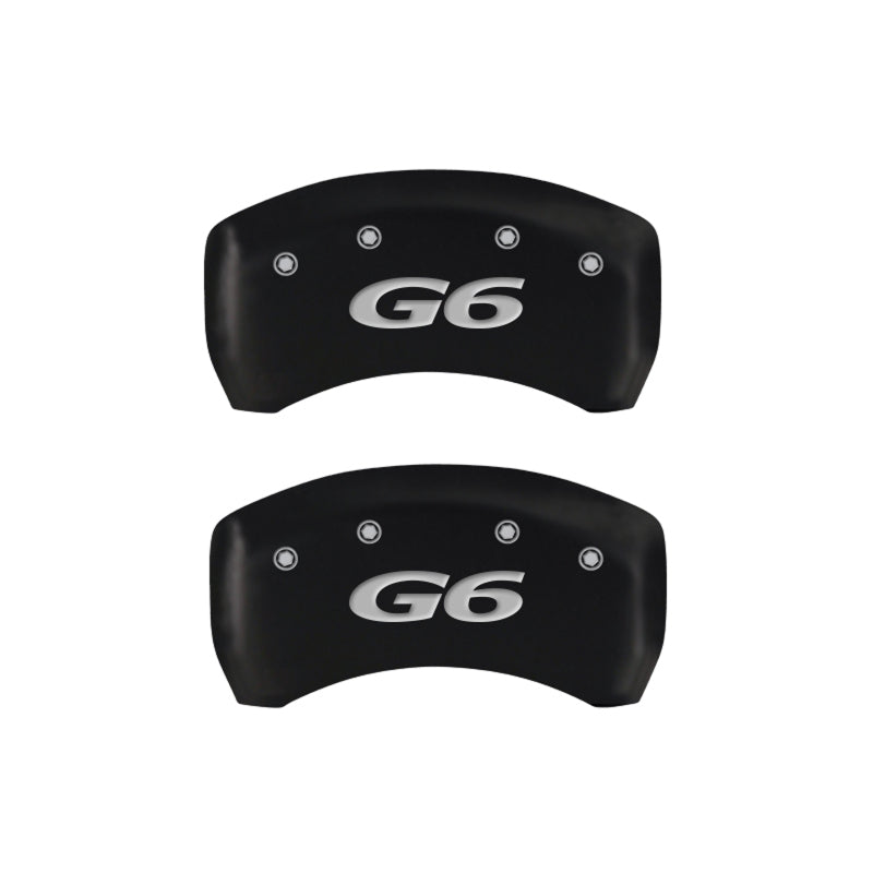 MGP 4 Caliper Covers Engraved Front Pontiac Engraved Rear G6 Red finish silver ch MGP
