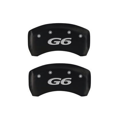 MGP 4 Caliper Covers Engraved Front Pontiac Engraved Rear G6 Red finish silver ch MGP