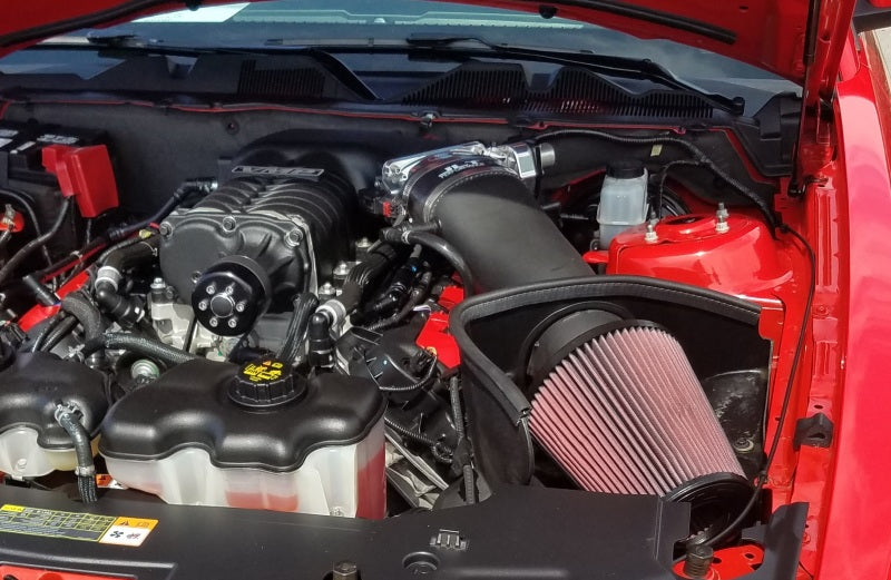 JLT 11-14 Ford Mustang GT (w/Roush/Whipple S/C) Black Textured Big Air Intake w/Red Filter -Tune Req - eliteracefab.com