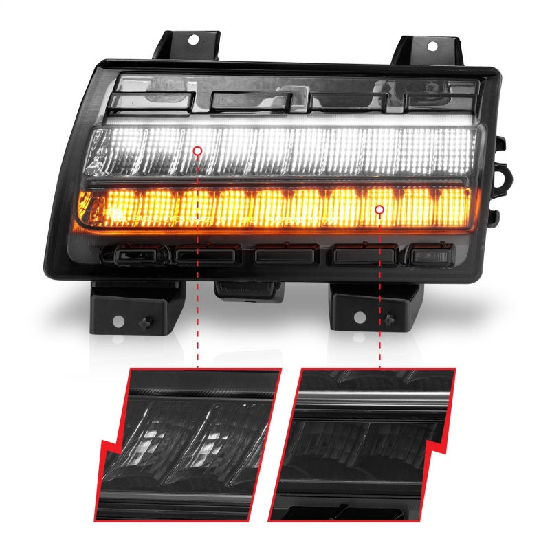 ANZO Wrangler 18-21/Gladiator 20+ LED Side Marker Lights Smoke w Sequential Signal - eliteracefab.com
