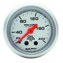 Load image into Gallery viewer, AutoMeter GAUGE; OIL PRESSURE; 2 1/16in.; 200PSI; MECHANICAL; ULTRA-LITE - eliteracefab.com