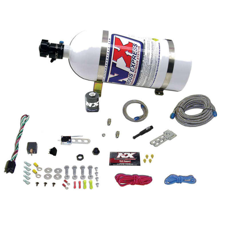 Nitrous Express Dry EFI Single Nozzle Nitrous Kit (35-150HP) w/15lb Bottle - eliteracefab.com