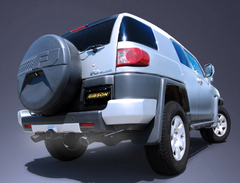 Gibson 07-14 Toyota FJ Cruiser Base 4.0L 2.5in Cat-Back Dual Split Exhaust - Aluminized - eliteracefab.com