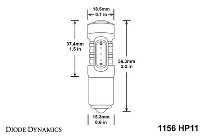 Diode Dynamics 1156 LED Bulb HP11 LED - Red (Pair) Diode Dynamics