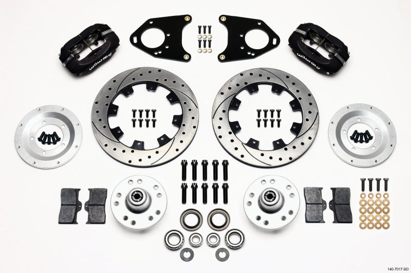 Wilwood Forged Dynalite Front Kit 12.19in Drilled 71-80 Pinto/Mustang II Disc & Drum Wilwood