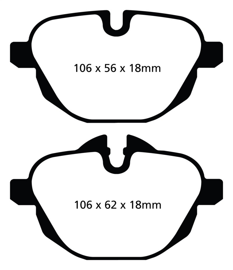 EBC 14+ BMW i8 1.5 Turbo/Electric Yellowstuff Rear Brake Pads - eliteracefab.com