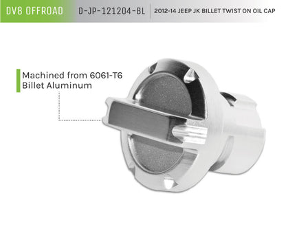 DV8 Offroad 2012-18 Jeep JK Twist On Billet Oil Cap D-JP-121204-BL