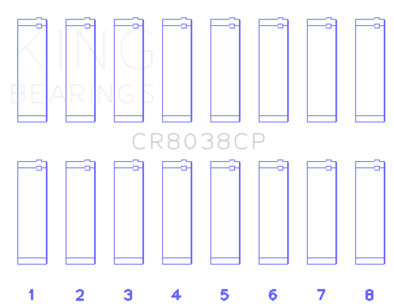 King 03-09 Ford Powerstroke V8 6.0L Diesel (Size +.25mm) Connecting Rod Bearing Set