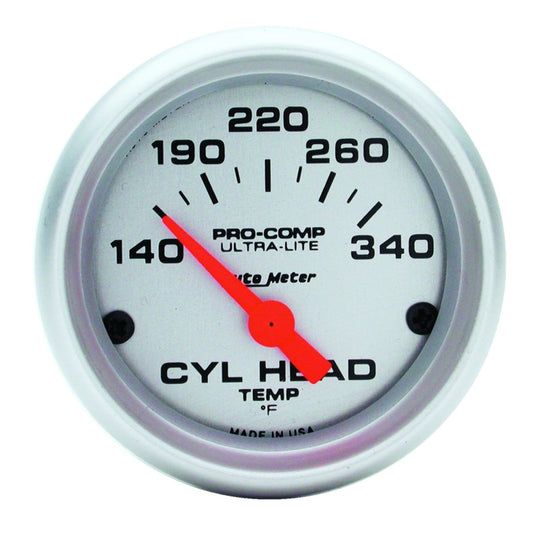 AutoMeter Gauge Cylinder Head Temp 2-1/16in. 140-340 Deg. F Electric Ultra-Lite 4336