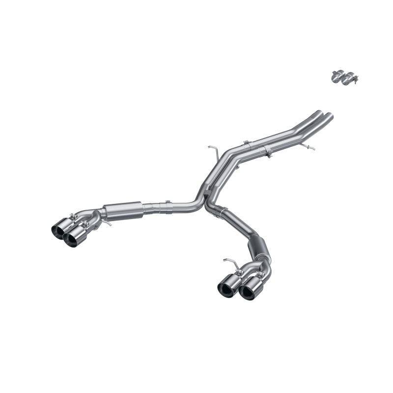 MBRP 18-21 Audi S5 Coupe/S4 Sedan T304 SS 2.5in Cat-Back Quad Rear Exit Exhaust - SS Tips - eliteracefab.com