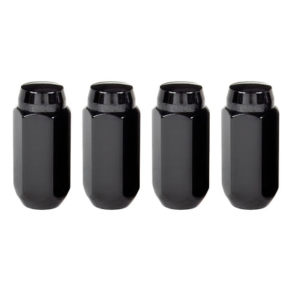 McGard Hex Lug Nut (Cone Seat) M14X1.5 / 22mm Hex / 1.945in. Length (4-Pack) - Black McGard