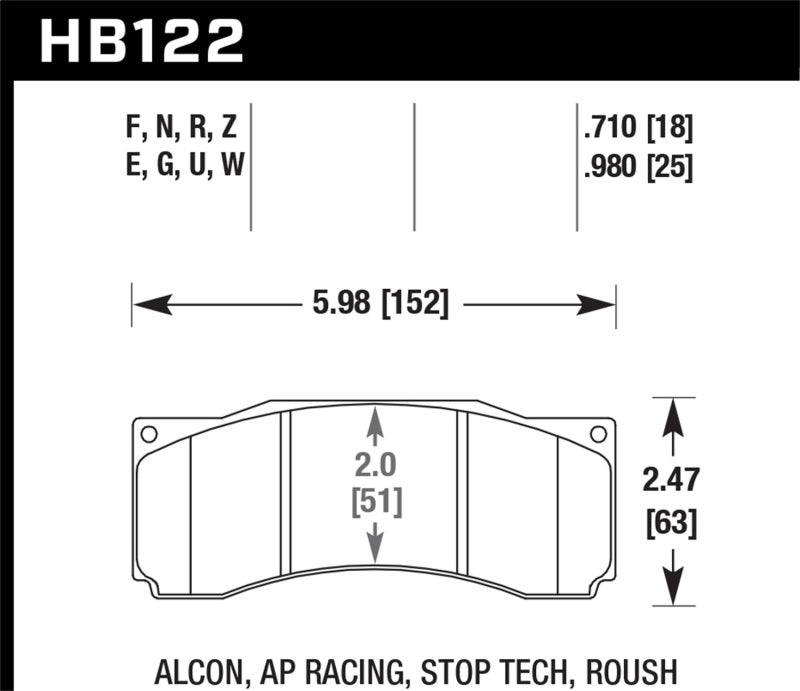 Hawk Performance Blue 9012 Brake Pads - HB122E.710