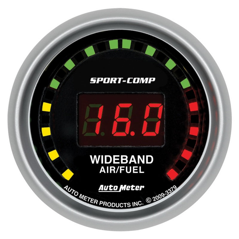 Autometer Sport-Comp 52mm Digital Wideband Air/Fuel Ratio Street Gauge.