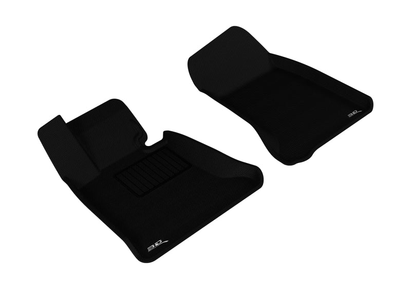 3D MAXpider 2004-2010 BMW 5 Series E60 Kagu 1st Row Floormat - Black - eliteracefab.com