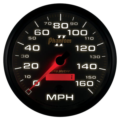 Autometer Phantom II 5in Electrical Programmable Speedometer 150MPH 7589