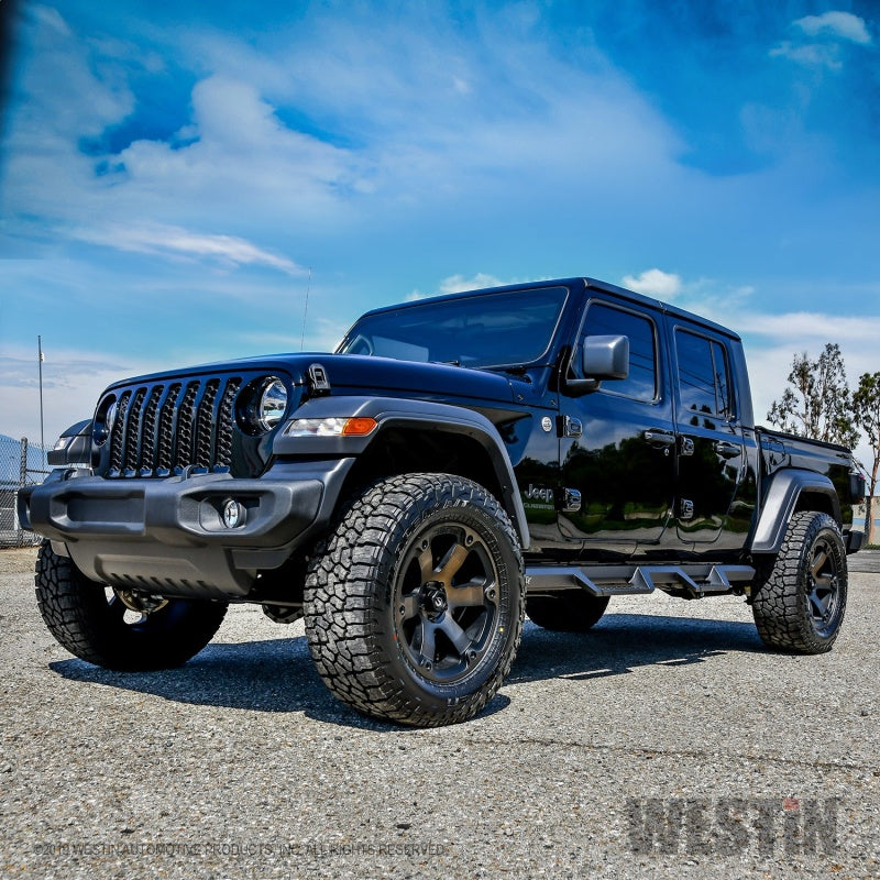 Westin 2020 Jeep Gladiator HDX Drop Nerf Step Bars - Textured Black - eliteracefab.com