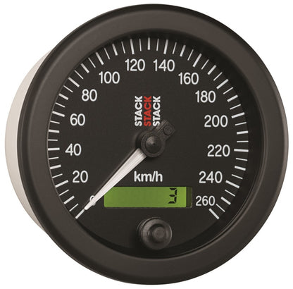 Autometer Stack 88mm 0-260 KM/H Electronic Speedometer - Black ST3802