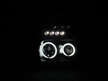 Load image into Gallery viewer, ANZO USA Ford F-250 / F-350 / F-450 Super Duty Projector Headlights W/ Halo Black Ccfl; 2008-201 - eliteracefab.com