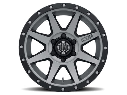 ICON Rebound 18x9 6x5.5 0mm Offset 5in BS 106.1mm Bore Titanium Wheel - eliteracefab.com