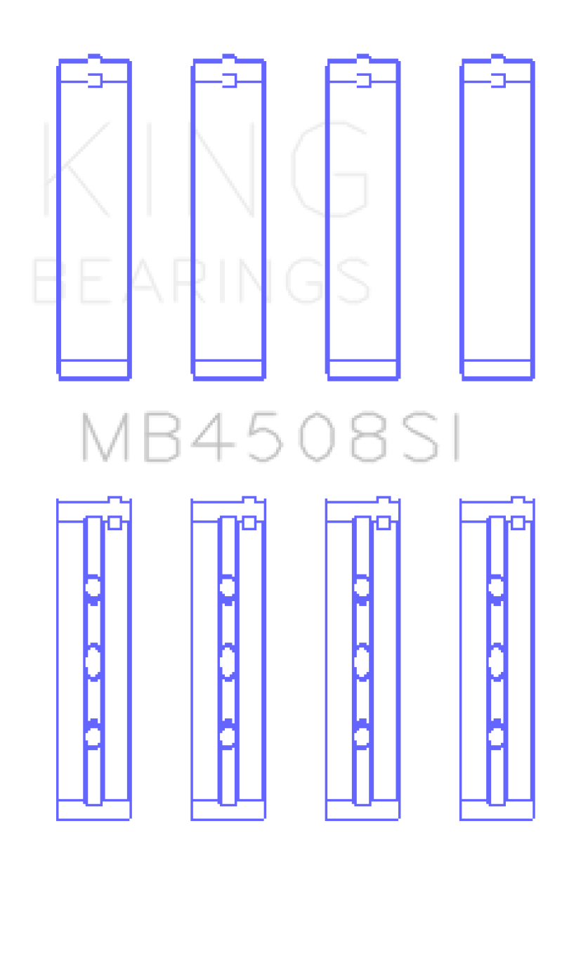 King Acura J30A/J32A/J35A/J35Z (Size +.025) Performance Main Bearing Set King Engine Bearings