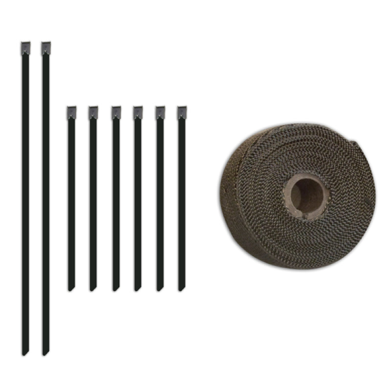 Mishimoto 2 inch x 35 feet Heat Wrap with Stainless Locking Tie Set - eliteracefab.com