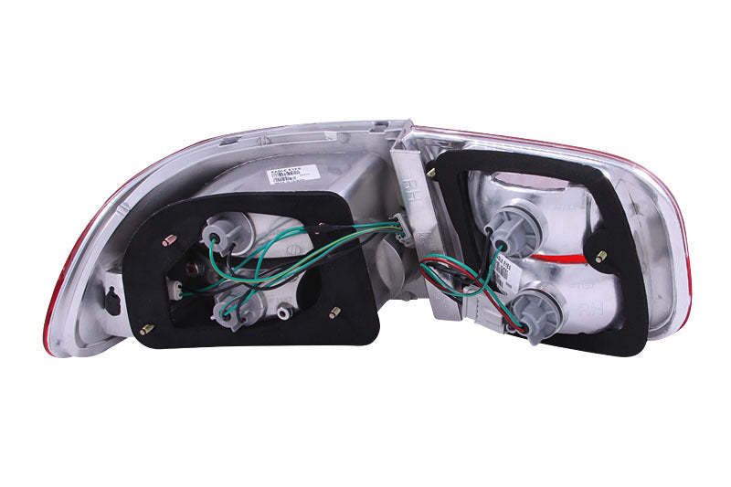 ANZO USA Honda Civic 2/4dr Taillights Red/Clear; 1992-1995 - eliteracefab.com