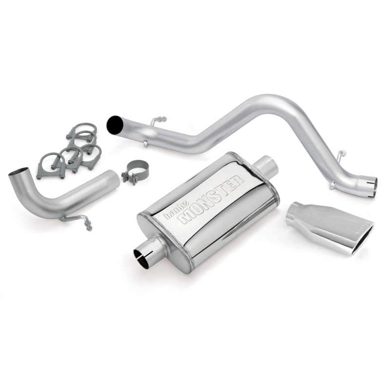 Banks Power 12-15 Jeep 3.6L Wrangler (All) - 2dr Monster Exh Sys - SS Single Exh w/ Chrome Tip Banks Power