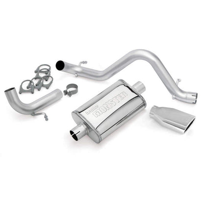 Banks Power 12-15 Jeep 3.6L Wrangler (All) - 2dr Monster Exh Sys - SS Single Exh w/ Chrome Tip Banks Power