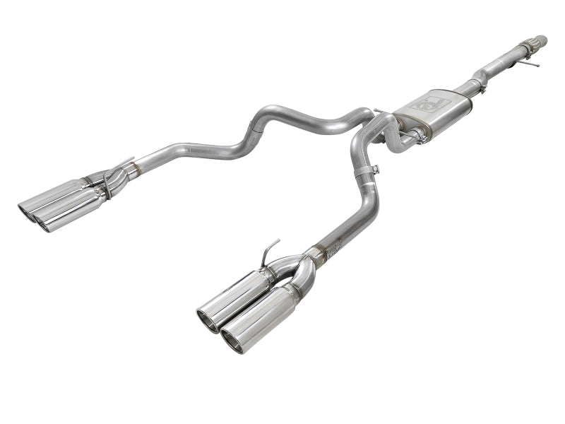 aFe Vulcan Series 4-3in 304SS Exhaust Cat-Back w/ Pol Tips 2019 GM Silverado/Sierra 1500 V8-6.2L aFe