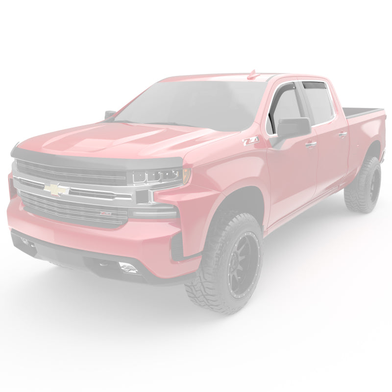 EGR 2019 Chevy 1500 Double Cab In-Channel Window Visors - Matte