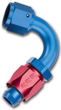 Load image into Gallery viewer, Russell Performance -6 AN Red/Blue 120 Degree Full Flow Swivel Hose End (With 9/16in Radius)